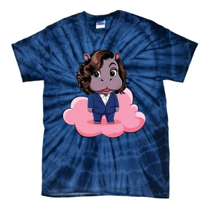 Moo Deng For Harris Kamala Harris Supporter Cute Funny Hippo Tie-Dye T-Shirt