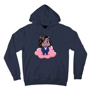 Moo Deng For Harris Kamala Harris Supporter Cute Funny Hippo Tall Hoodie