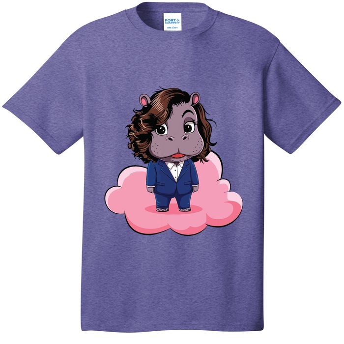 Moo Deng For Harris Kamala Harris Supporter Cute Funny Hippo T-Shirt