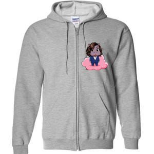 Moo Deng For Harris Kamala Harris Supporter Cute Funny Hippo Full Zip Hoodie