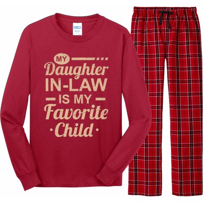 Mothers Day From My Daughter In Law Is My Favorite Child Long Sleeve Pajama Set