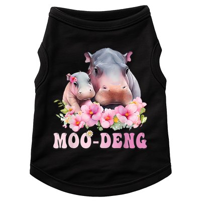 Moo Deng Floral Flower Pygmy Hippopotamus Doggie Tank
