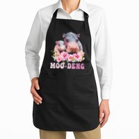 Moo Deng Floral Flower Pygmy Hippopotamus Apron