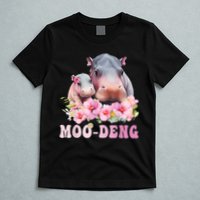 Moo Deng Floral Flower Pygmy Hippopotamus T-Shirt