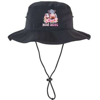 Moo Deng Floral Flower Pygmy Hippopotamus Bucket Hat