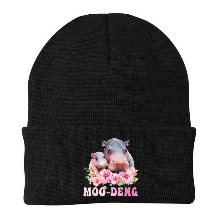 Moo Deng Floral Flower Pygmy Hippopotamus Beanie