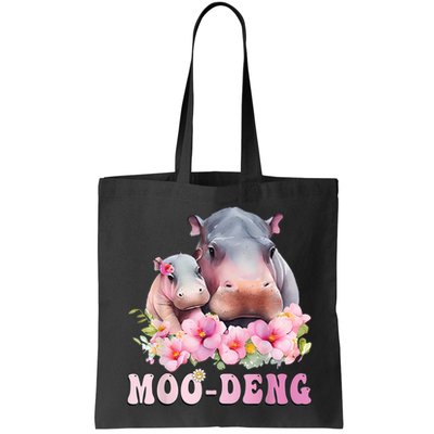 Moo Deng Floral Flower Pygmy Hippopotamus Bag