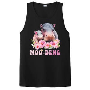 Moo Deng Floral Flower Pygmy Hippopotamus PosiCharge Competitor Tank