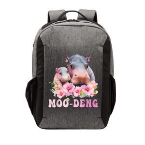 Moo Deng Floral Flower Pygmy Hippopotamus Vector Backpack