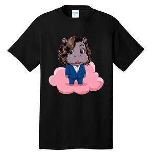 Moo Deng For Harris Kamala Harris Supporter Cute Funny Hippo Tall T-Shirt