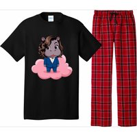 Moo Deng For Harris Kamala Harris Supporter Cute Funny Hippo Pajama Set