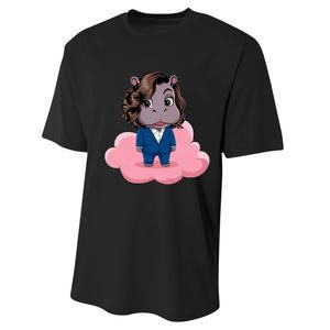 Moo Deng For Harris Kamala Harris Supporter Cute Funny Hippo Performance Sprint T-Shirt