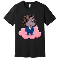 Moo Deng For Harris Kamala Harris Supporter Cute Funny Hippo Premium T-Shirt