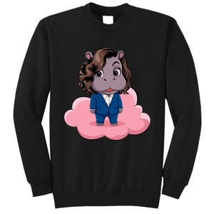 Moo Deng For Harris Kamala Harris Supporter Cute Funny Hippo Tall Sweatshirt