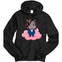 Moo Deng For Harris Kamala Harris Supporter Cute Funny Hippo Tie Dye Hoodie