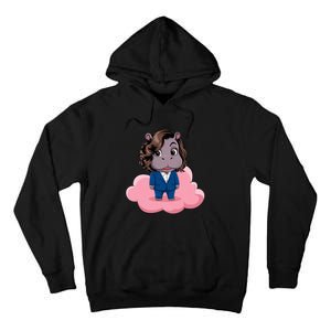 Moo Deng For Harris Kamala Harris Supporter Cute Funny Hippo Tall Hoodie