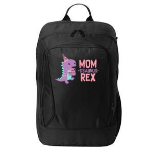 Mom Dinosaur Family Matching Birthday Girl City Backpack