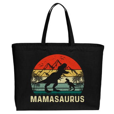 Mamasaurus Dinosaur Funny Mama Saurus Rex Family Matching Meaningful Gift Cotton Canvas Jumbo Tote