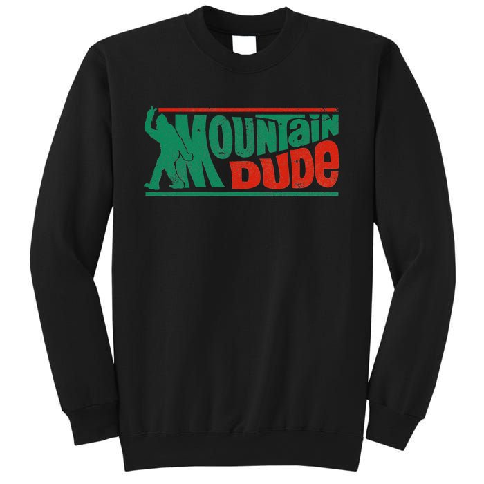 Mountain Dude Funny Bigfoot Sasquatch Rock On Hiking Vintage Sweatshirt