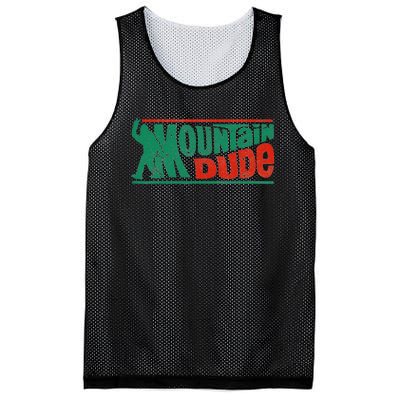 Mountain Dude Funny Bigfoot Sasquatch Rock On Hiking Vintage Mesh Reversible Basketball Jersey Tank