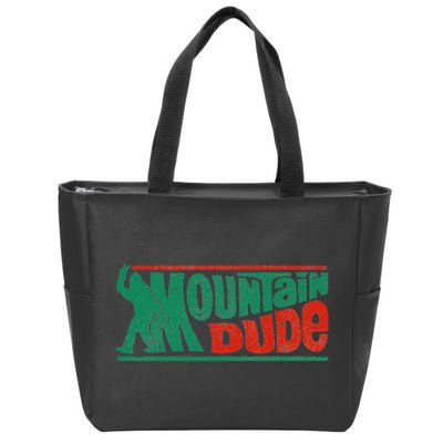 Mountain Dude Funny Bigfoot Sasquatch Rock On Hiking Vintage Zip Tote Bag