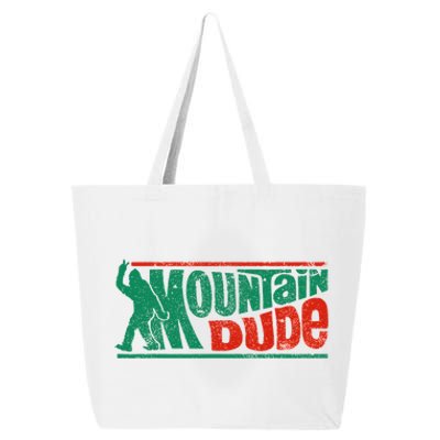 Mountain Dude Funny Bigfoot Sasquatch Rock On Hiking Vintage 25L Jumbo Tote