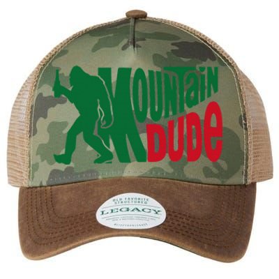 Mountain Dude Funny Bigfoot Sasquatch Hiking Gift Legacy Tie Dye Trucker Hat