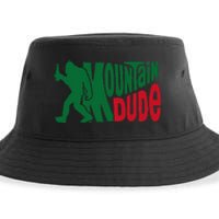 Mountain Dude Funny Bigfoot Sasquatch Hiking Gift Sustainable Bucket Hat