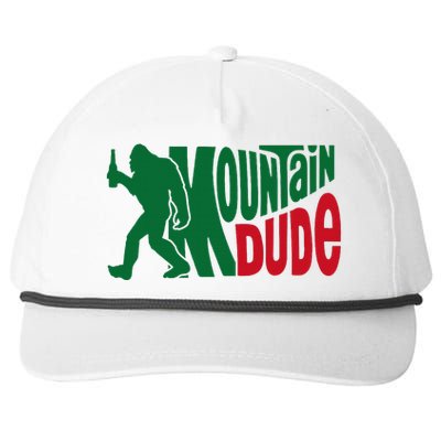 Mountain Dude Funny Bigfoot Sasquatch Hiking Gift Snapback Five-Panel Rope Hat