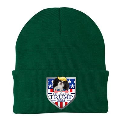 My Dog For Trump 2024 Japanese Chin Knit Cap Winter Beanie