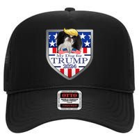 My Dog For Trump 2024 Japanese Chin High Crown Mesh Back Trucker Hat