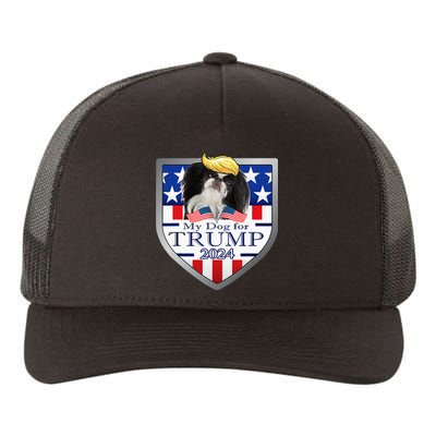 My Dog For Trump 2024 Japanese Chin Yupoong Adult 5-Panel Trucker Hat