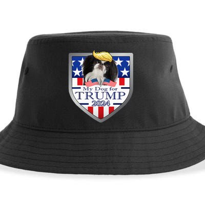 My Dog For Trump 2024 Japanese Chin Sustainable Bucket Hat