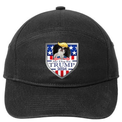 My Dog For Trump 2024 Japanese Chin 7-Panel Snapback Hat