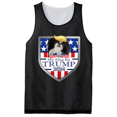 My Dog For Trump 2024 Japanese Chin Mesh Reversible Basketball Jersey Tank