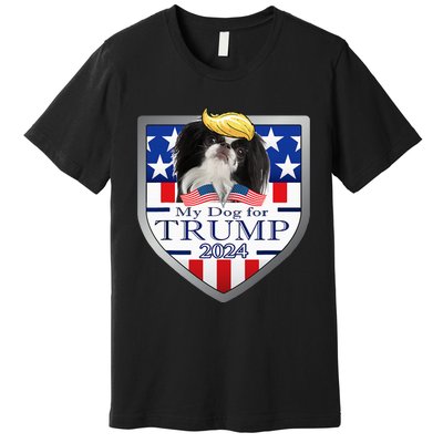 My Dog For Trump 2024 Japanese Chin Premium T-Shirt