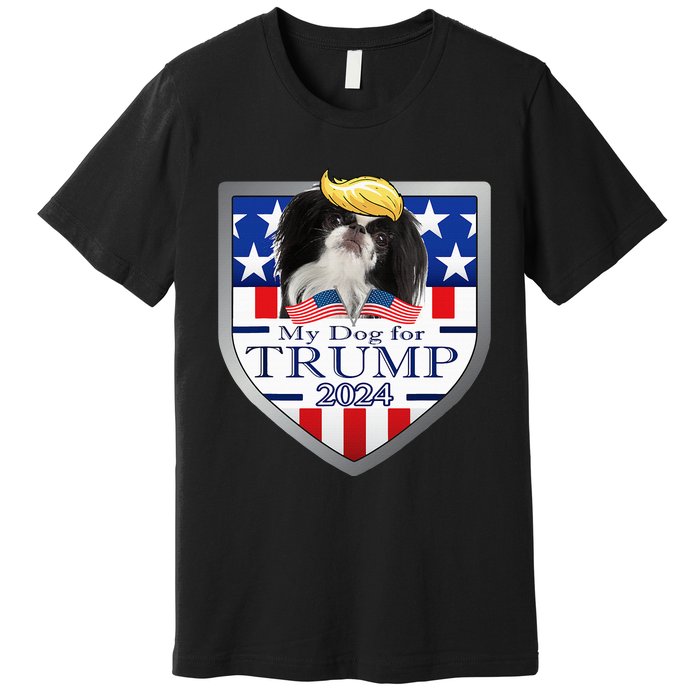 My Dog For Trump 2024 Japanese Chin Premium T-Shirt