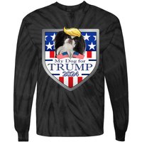 My Dog For Trump 2024 Japanese Chin Tie-Dye Long Sleeve Shirt