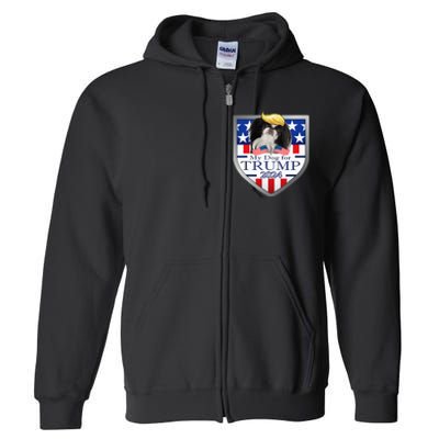 My Dog For Trump 2024 Japanese Chin Full Zip Hoodie