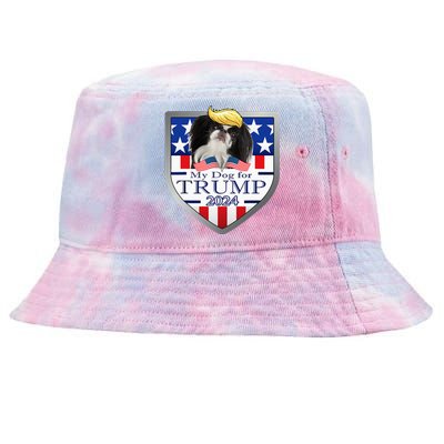 My Dog For Trump 2024 Japanese Chin Tie-Dyed Bucket Hat