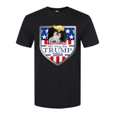 My Dog For Trump 2024 Japanese Chin Softstyle CVC T-Shirt