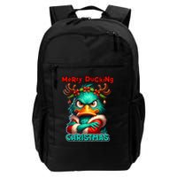 Merry Ducking Funny Sarcastic Grumpy Duck Christmas Backpack
