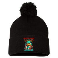 Merry Ducking Funny Sarcastic Grumpy Duck Christmas Pom Pom 12in Knit Beanie