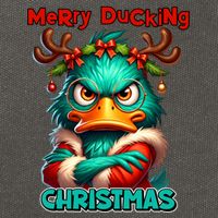 Merry Ducking Funny Sarcastic Grumpy Duck Christmas Cotton Canvas Backpack