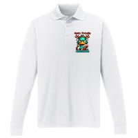 Merry Ducking Funny Sarcastic Grumpy Duck Christmas Performance Long Sleeve Polo