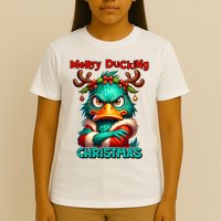 Merry Ducking Funny Sarcastic Grumpy Duck Christmas T-Shirt