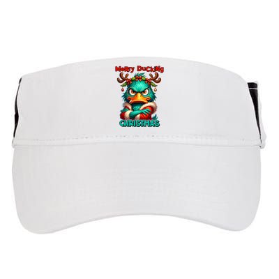 Merry Ducking Funny Sarcastic Grumpy Duck Christmas Adult Drive Performance Visor
