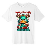 Merry Ducking Funny Sarcastic Grumpy Duck Christmas Tall Fusion ChromaSoft Performance T-Shirt