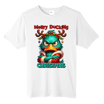 Merry Ducking Funny Sarcastic Grumpy Duck Christmas Tall Fusion ChromaSoft Performance T-Shirt