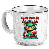 Merry Ducking Funny Sarcastic Grumpy Duck Christmas 15oz Campfire Ceramic Mug